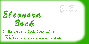 eleonora bock business card